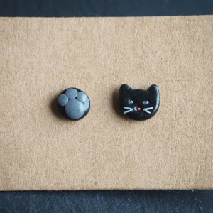  - handmade cat earrings