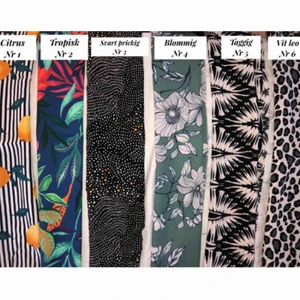  - Här är de olika tygerna som jag kan sy hårband av, skriv till mig om du är intresserad och av vilket nummer :)