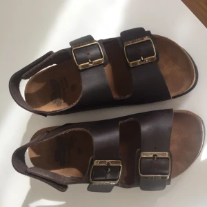  - Helt oanvända tofflor i skinn från Sholl, stl 36 Nypris 700 kr