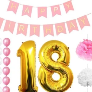  - Helt nya guldiga folieballonger, siffra 1 och 8! 