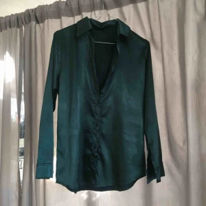  - Grön glansig blus, färger blir mer rättvis på bild 2. Hör av er för fler foton eller så 😍