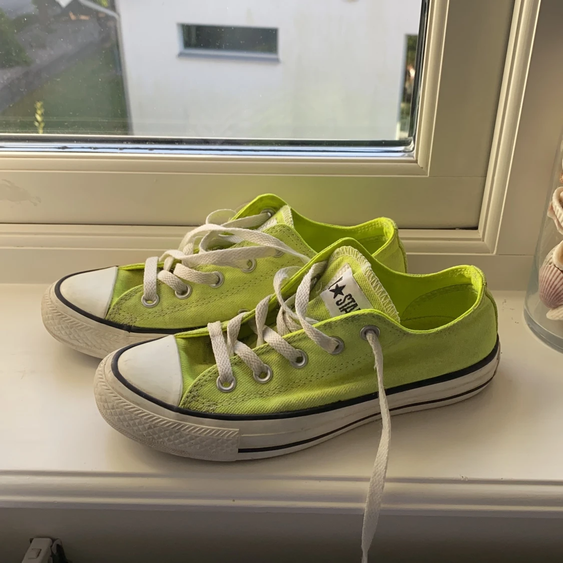 Limegröna låga converse!🥒🪀