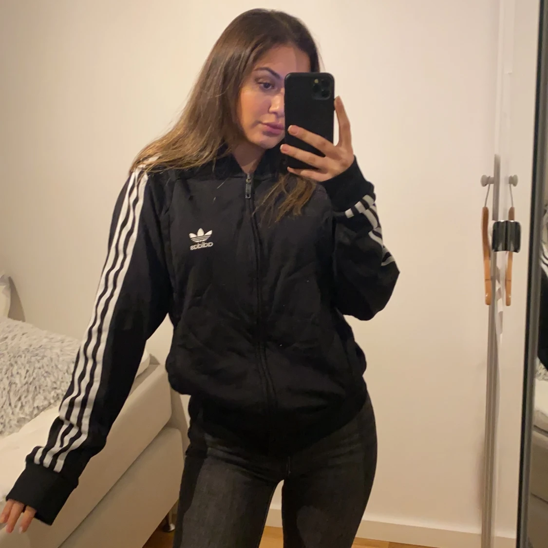 Adidas 3 stripe kofta 