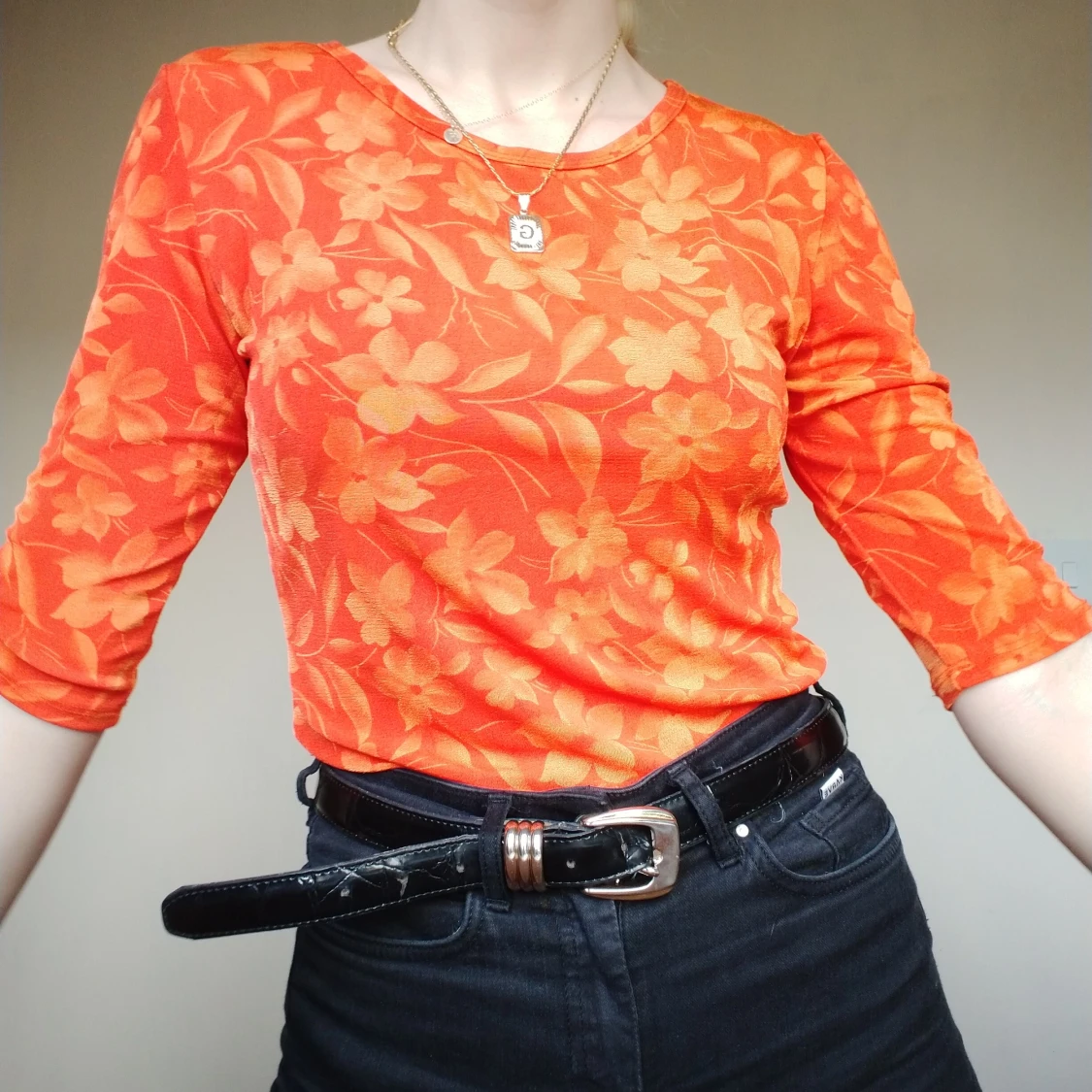 Tropical Long SLEEVE vintage top