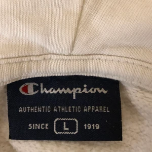 Hoodie - Hoodie från champion! Storlek L men funkar att ha som oversized, brukar själv ha xs/s. Har ett jättelitet hål vid fickan, annars bra skick! 🥰