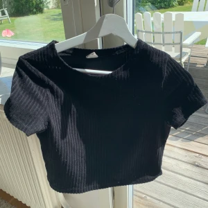 Svart croppad top - En väldigt fin topp från Urban outfitters. Materialet är ribbat och ganska tjockt och den är verkligen så fin och skön 😍 Säljer för att den inte kommer till användning längre. Köparen står för eventuell frakt