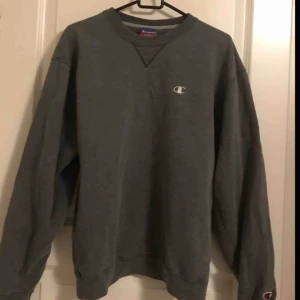  - Mörkgrå Champion tjocktröja i storlek M, säljer pga för stor för mig och kommer därför inte till användning.