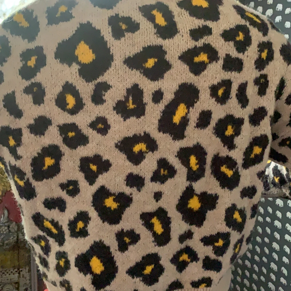 Beige leopard tröja  - 91