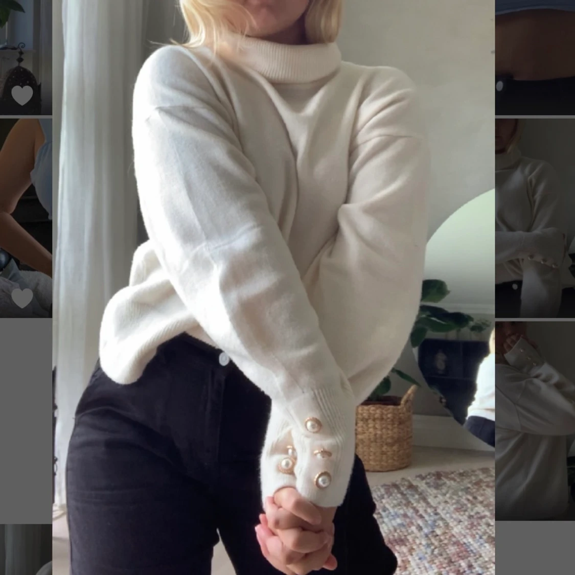 jätte gosig stickadtröja