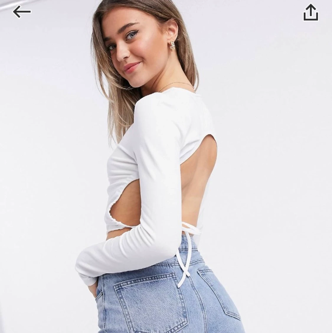 Långärmad öppenrygg