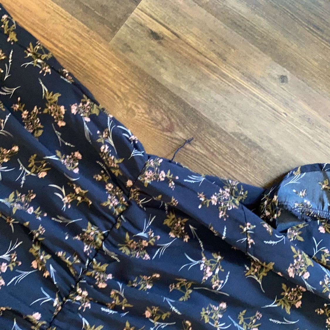 Blå blommig klänning strl 40 - 91