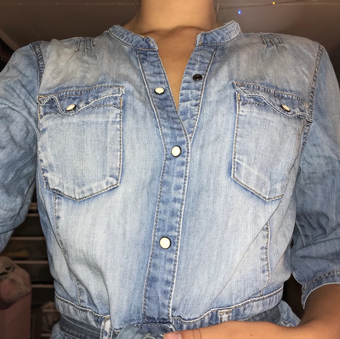 Jeans klänning med fickor - 90