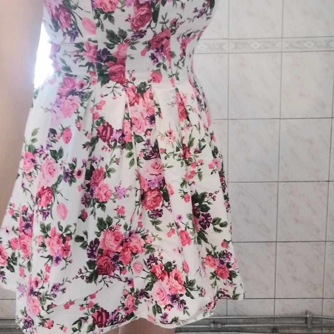 FB sister blommig klänning  - 90