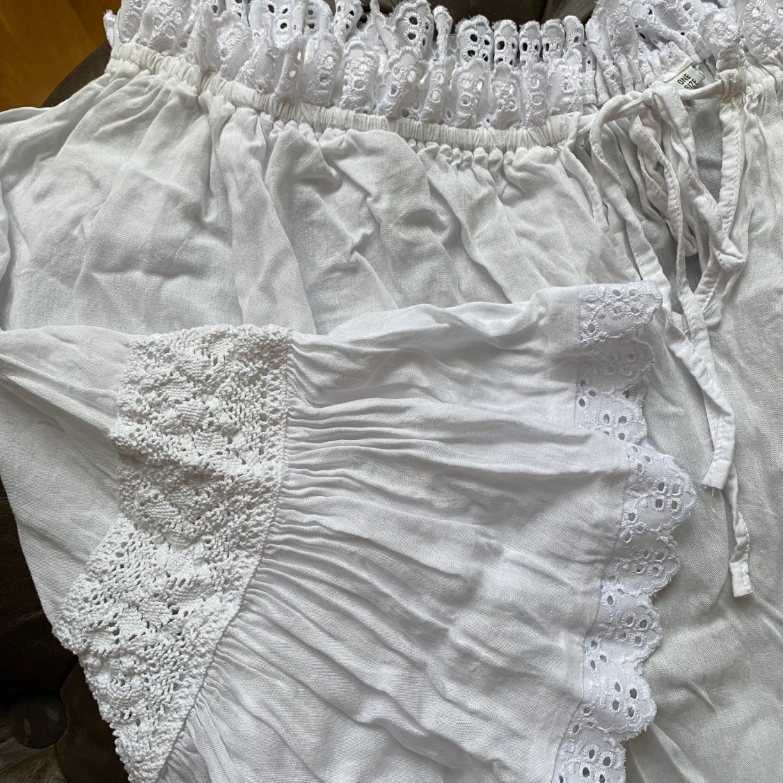 Vit strandklänning, onesize  - 91