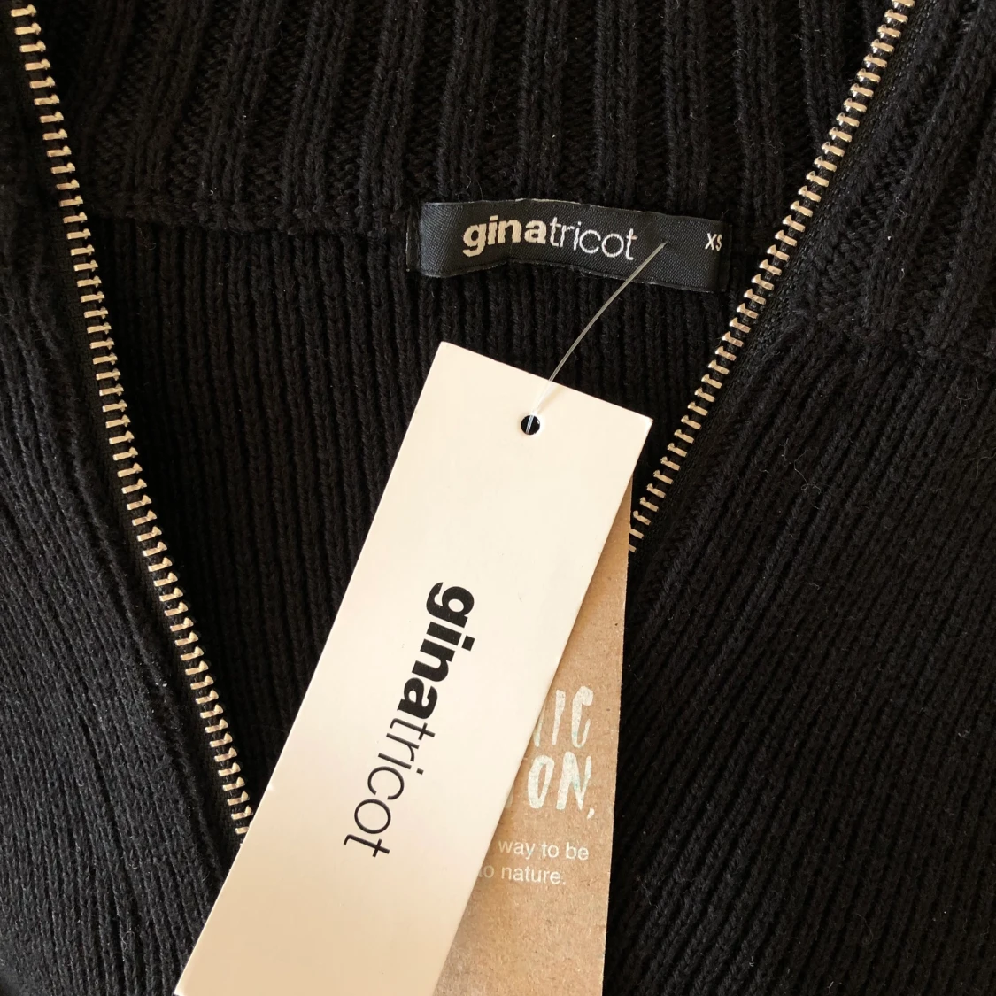 Zip-up tröja svart - 91