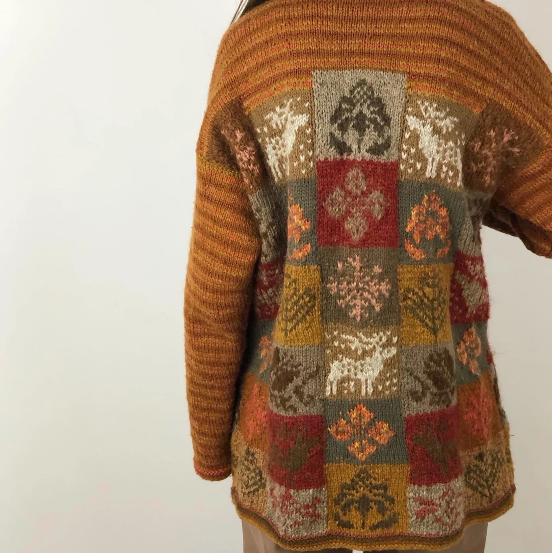 unik handstickad kofta