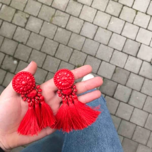  - Oranga tofs-örhängen. Bara använt 2 gånger. 