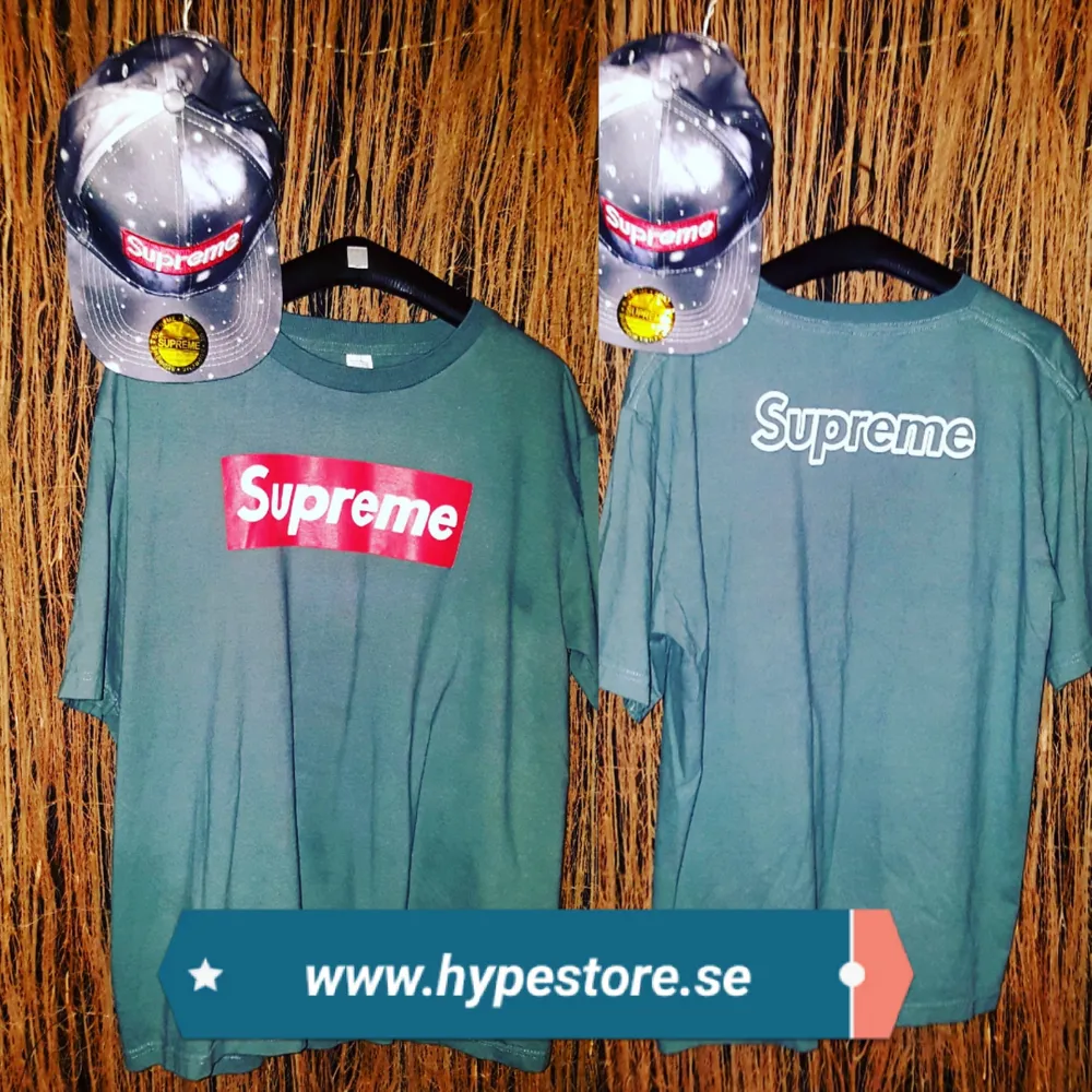 Supreme t shirt strl xl  och supreme snapback keps  ( repilika). T-shirts.