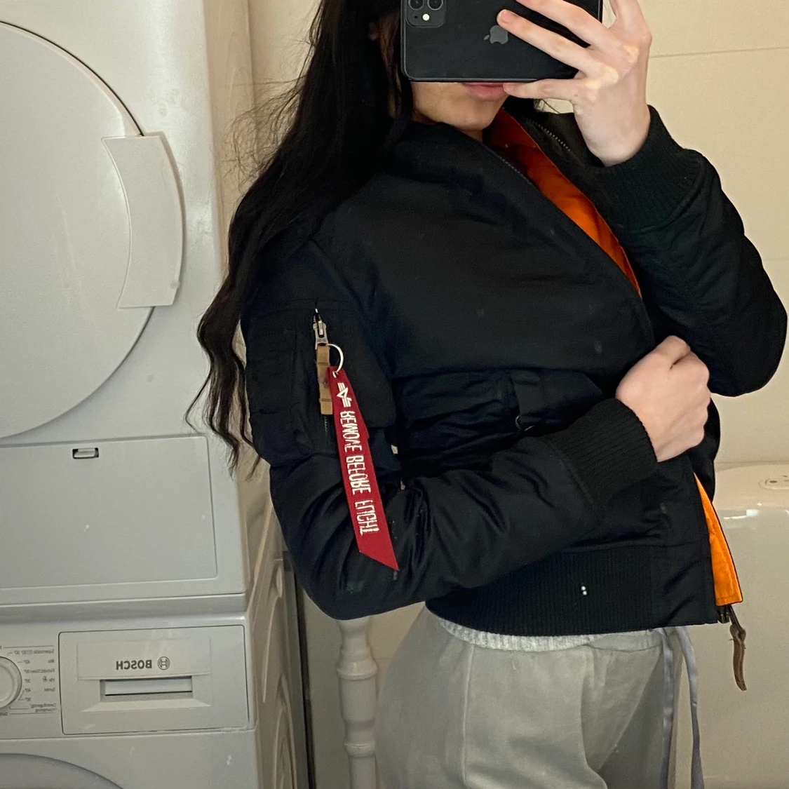 alpha industries jacka svart - 90