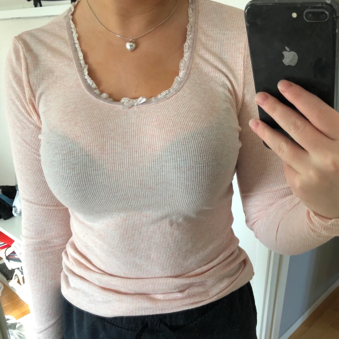 Ljusrosa mjuk tröja - 90