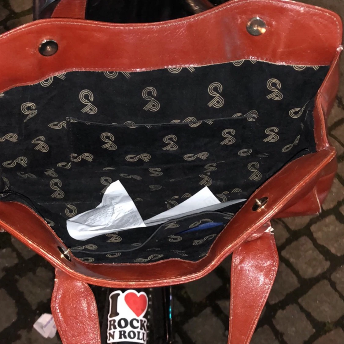 Cp company röd läderväska - 91