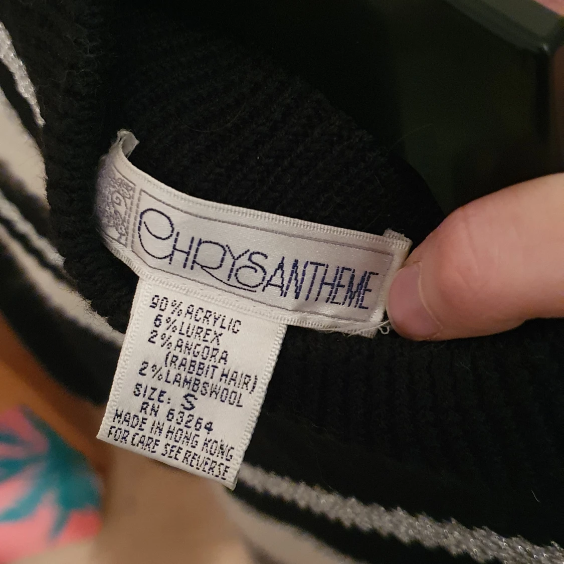 Vintage stickad tröja strl S - 91