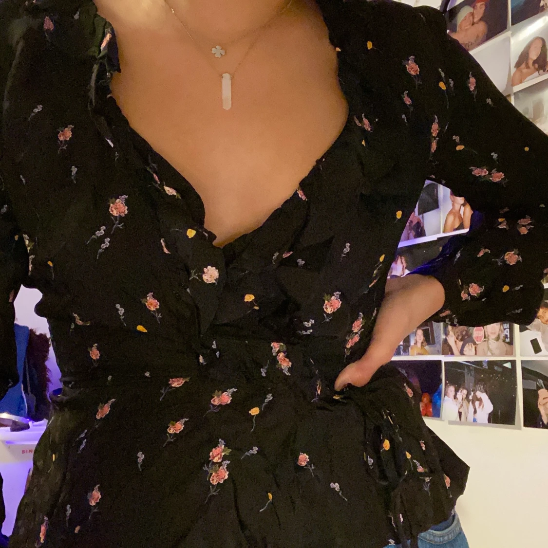 Blommig omlott-topp:) - 91