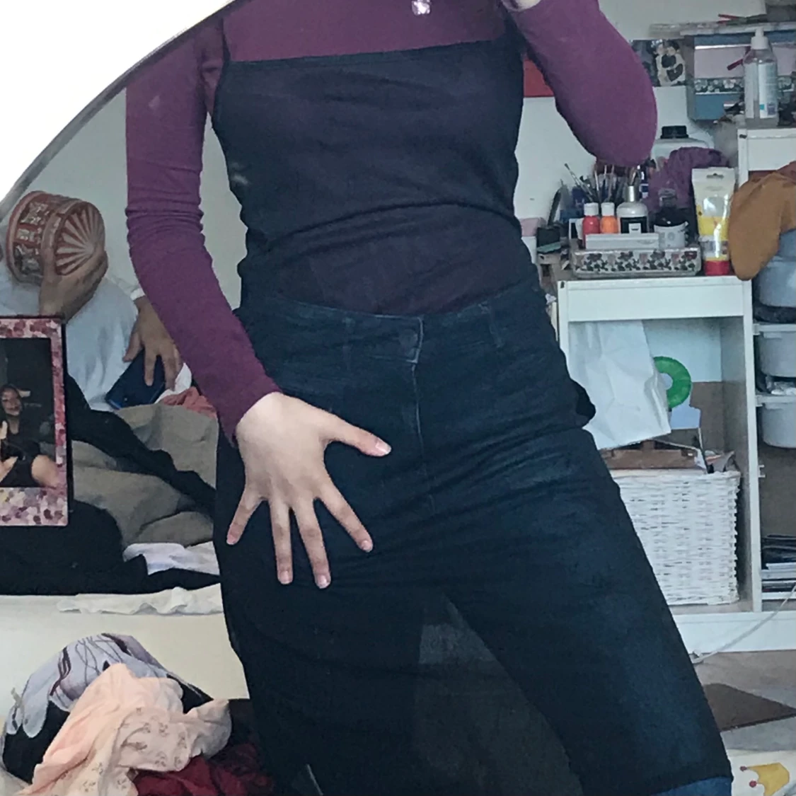 Sexig genomskinlig klänning🖤 - 91