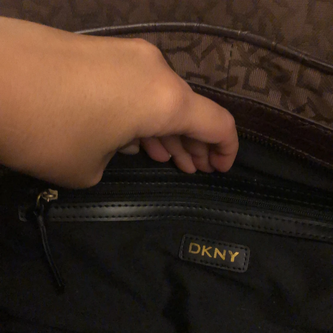 Dkny väska äkta brun - 91