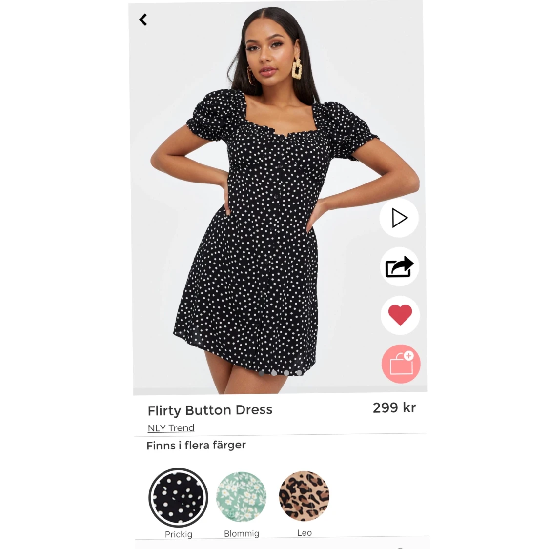 Prickig klänning från Nelly - 90