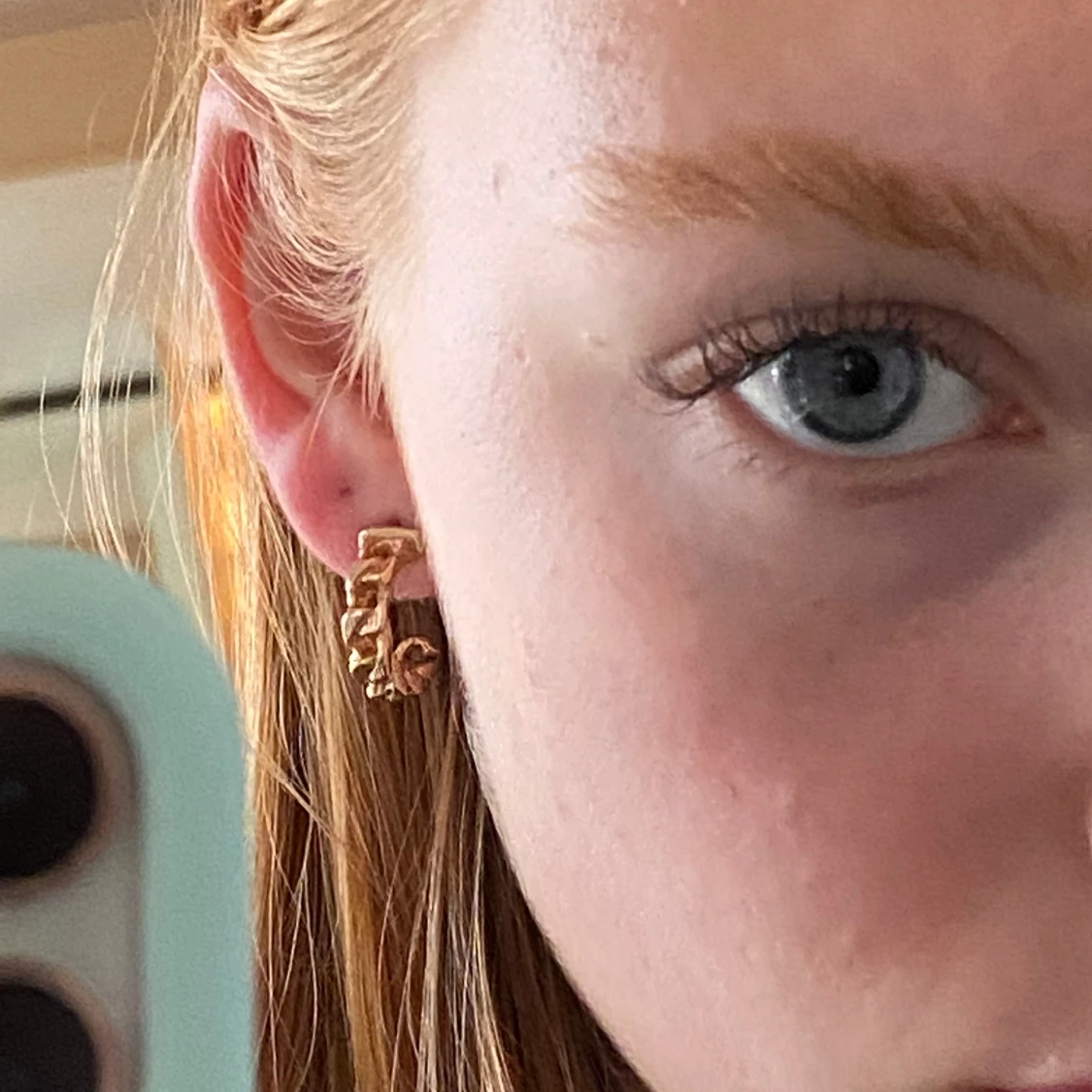 Örhängen Guld kedje ringar