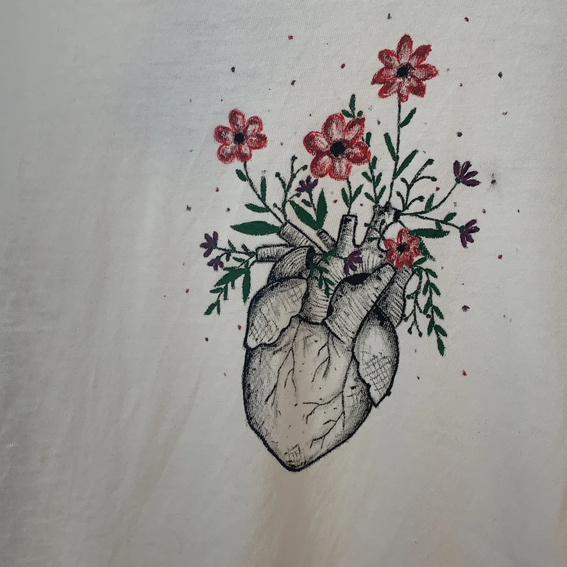 Cubus t-shirt med handmålat tryck - 91