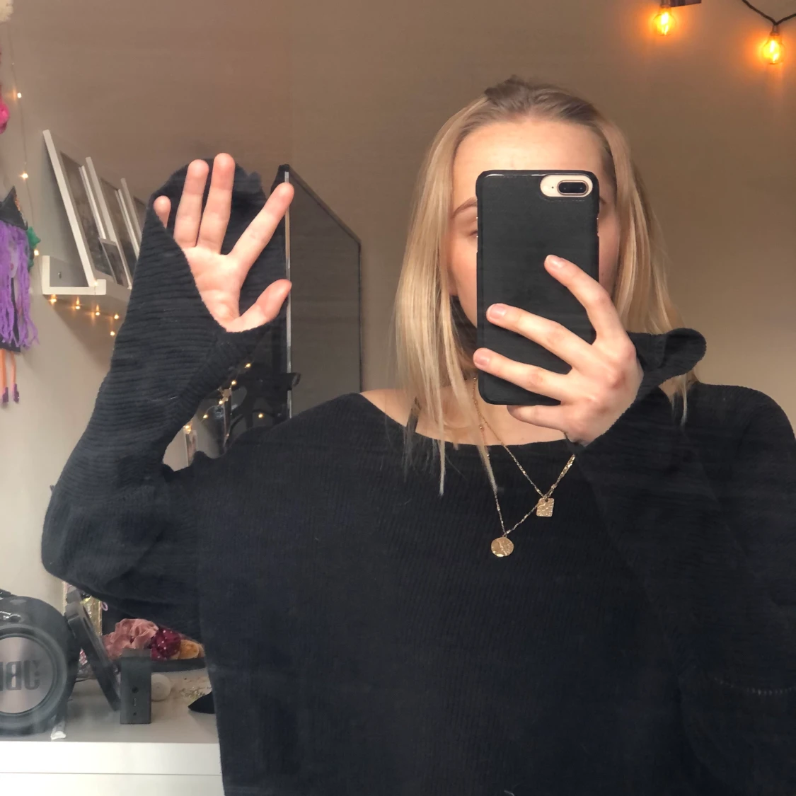 Svart tjocktröja - 91