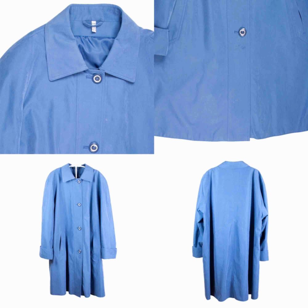 Vintage 90s shell oversized jacket coat in china blue Few tiny marks Label: D 40, B/L 42, F/I 42, E 44, GR 46, GB 14 fits best S-M Free shipping! Ask for the full description! No returns!. Jackor.