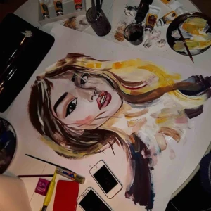  - målat av mig med akrylfärger 💕  Priset kan diskuteras 