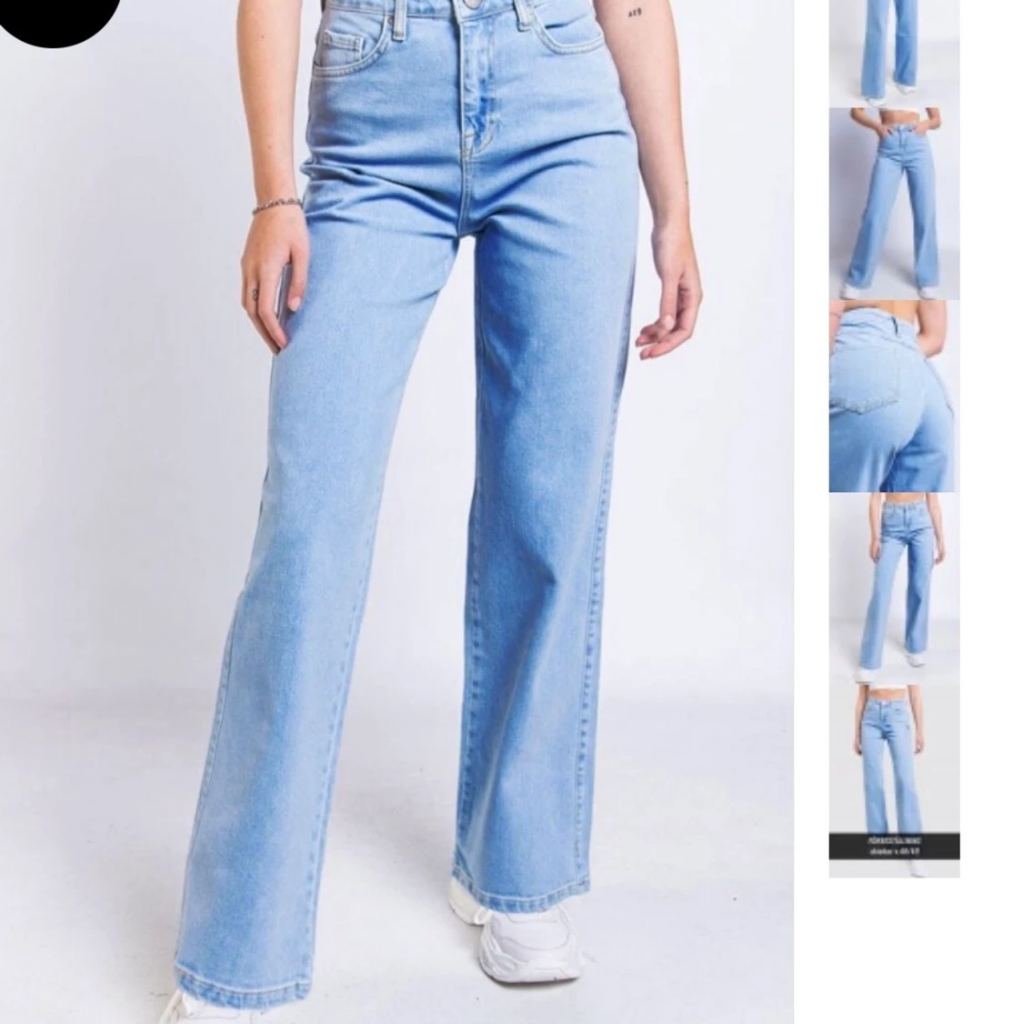Wide jeans- high waist light blue  - 90