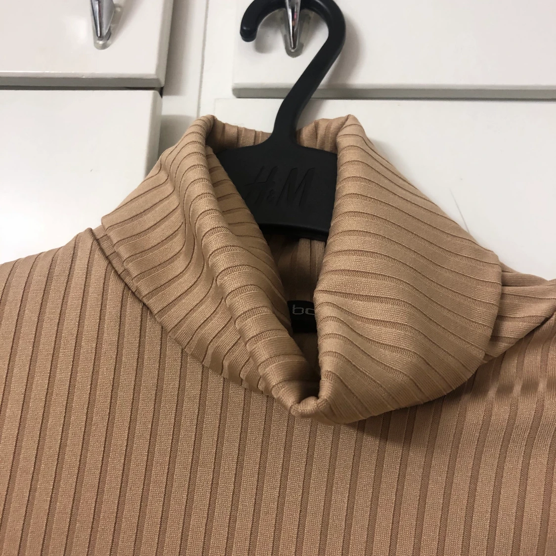 Ribbad beige  tröja - 90