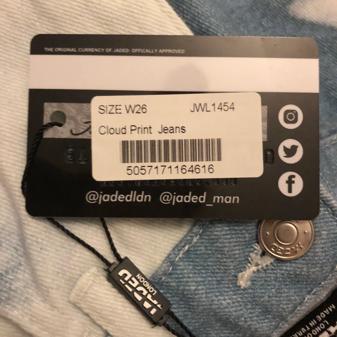 Cloud print jeans  - 91