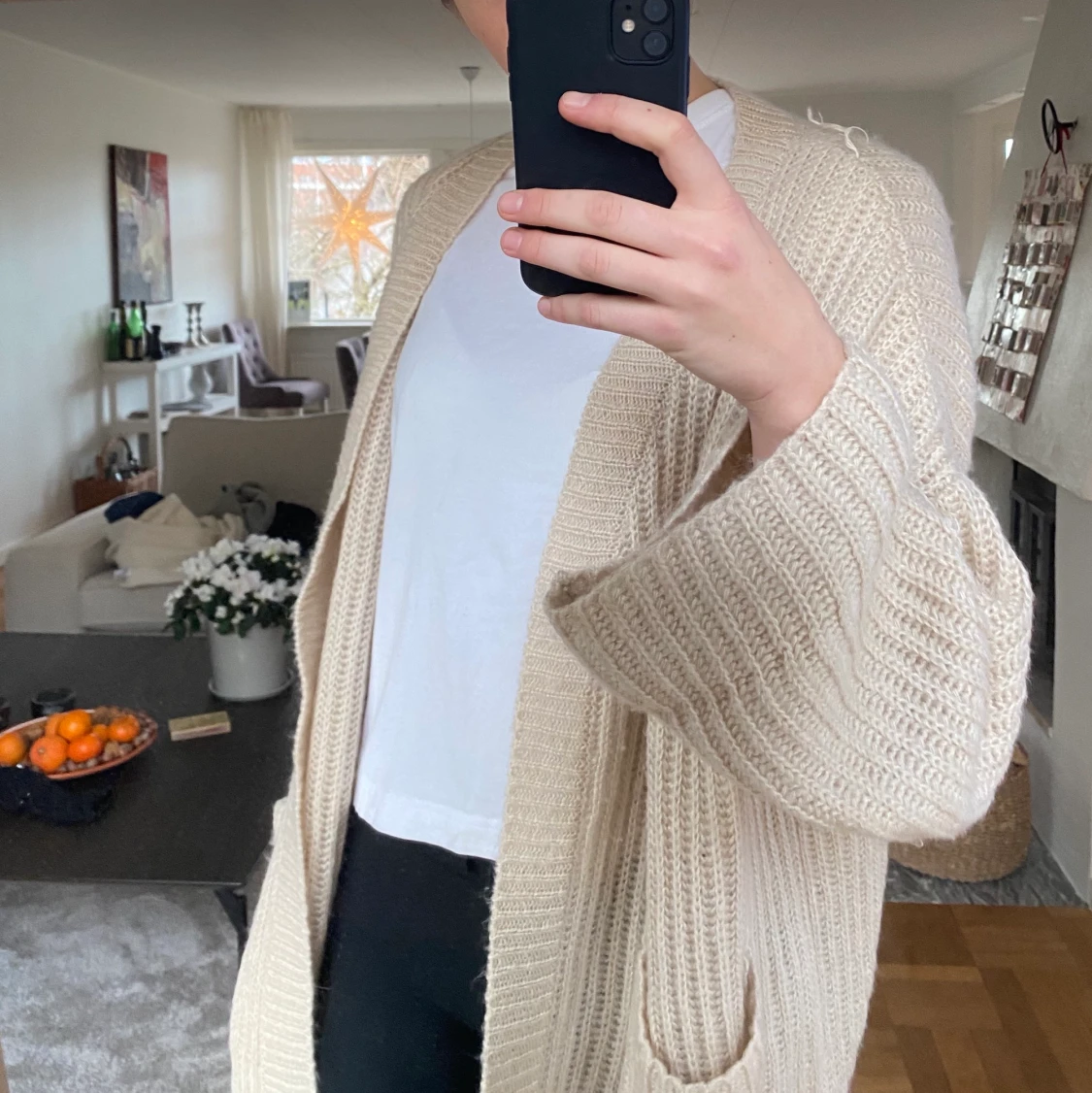 Stickad kofta Gina tricot storlek L