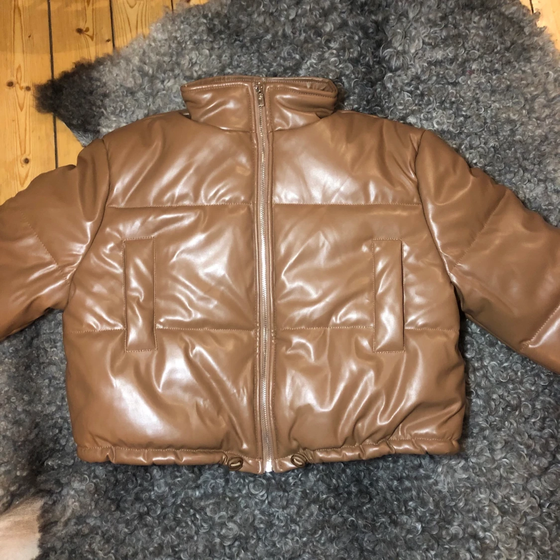 Brun läderjacka 