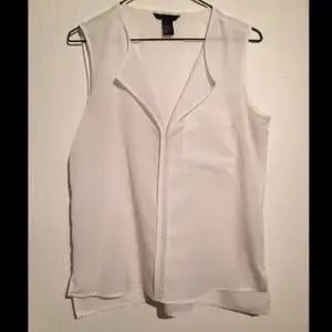 Vitt lätt transparent linne/top från H&M