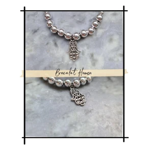 Armband Hamsa - Silvrigt armband med berlock Hamsa