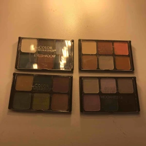  - Fyra helt oanvände ögonskugspalletter. En kostar 15kr och om man vill köpa alla så kostar det 50kr. Två palleter är lite mera jordnära, den andra är lite mer disko och den fjärde är lite mera ocean 