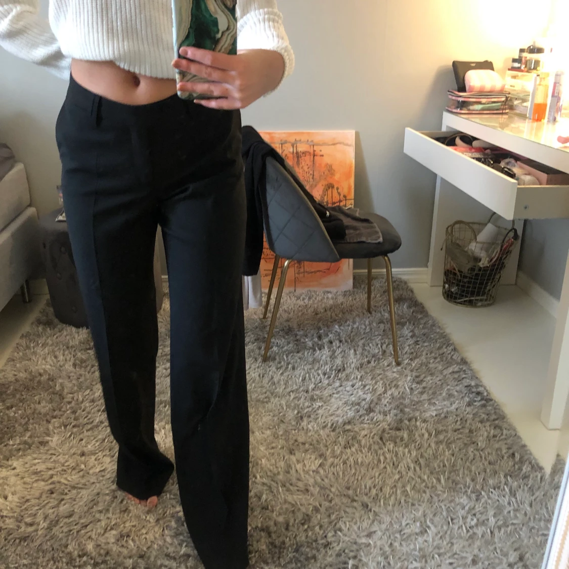 Lågmidjade kostymbyxor storlek S - 90