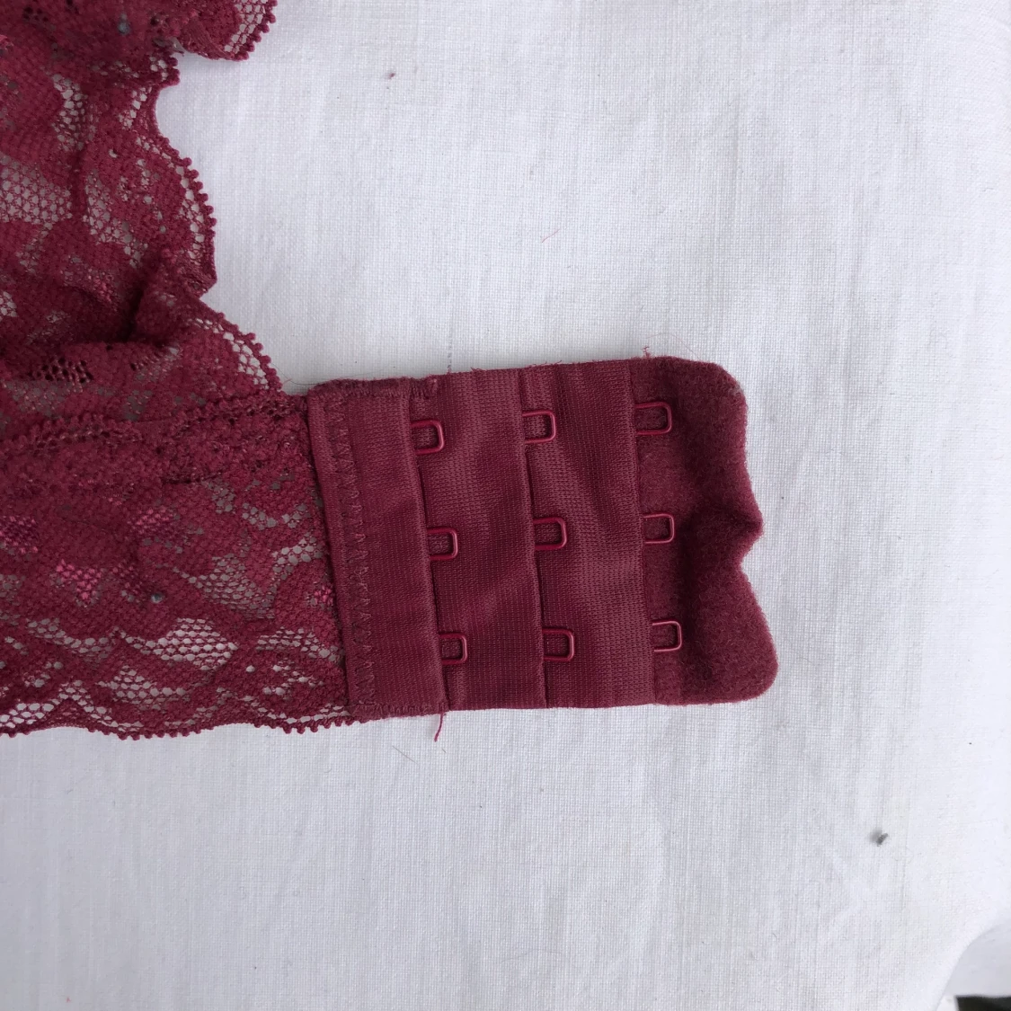 Jättefin vinröd Spets-BH - 91