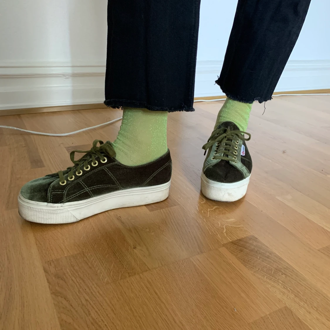 Superga platform velvet - 90