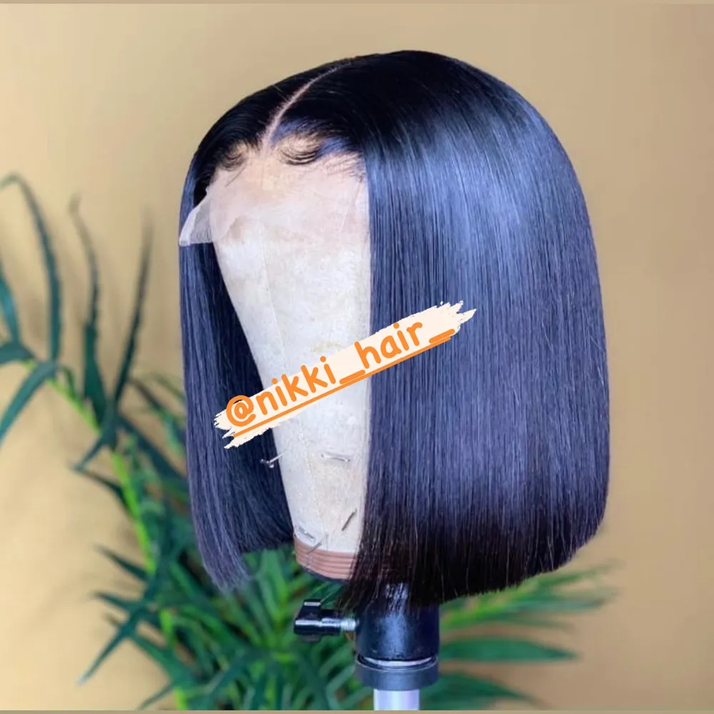  Short Bob  13x4 lace front  100% human hair  10 inches . Accessoarer.