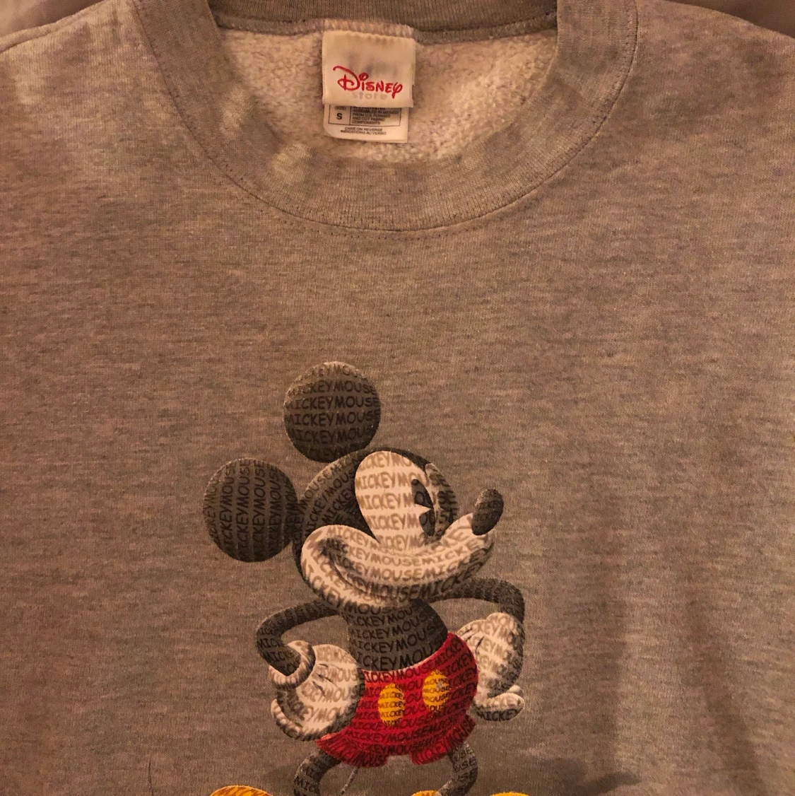 Grå Mickey Mouse collegetröja  - 91