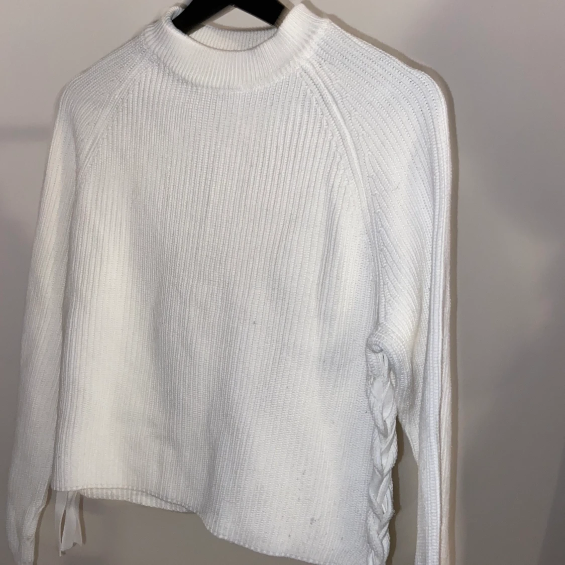 Vit stickad tröja - 90