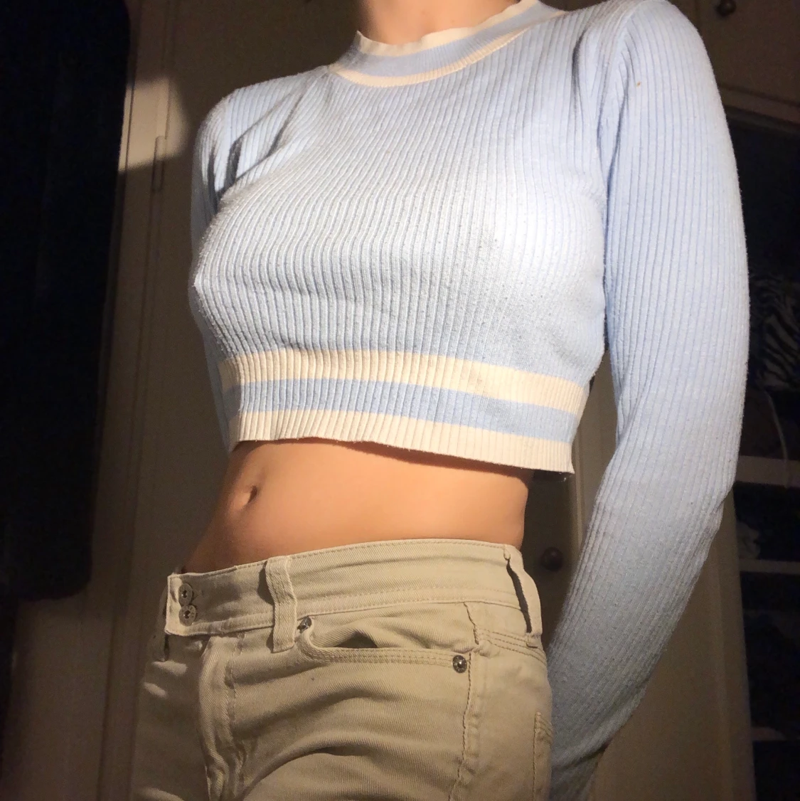 Långärmad croptop - 90